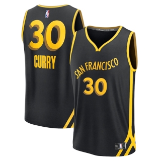 Unisex Golden State Warriors Stephen Curry Fanatics Branded Black 2023-24 Fast Break Jersey - City Edition