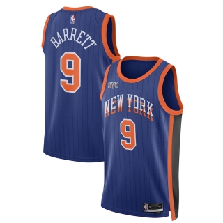 Unisex New York Knicks RJ Barrett Nike Blue 2023-24 Swingman Jersey - City Edition