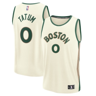 Unisex Boston Celtics Jayson Tatum Fanatics Branded White 2023-24 Fast Break Jersey - City Edition