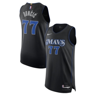 Men's Dallas Mavericks Luka Dončić Nike Black 2023-24 Authentic Jersey - City Edition