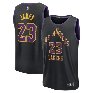 Unisex Los Angeles Lakers LeBron James Fanatics Branded Black 2023-24 Fast Break Jersey - City Edition