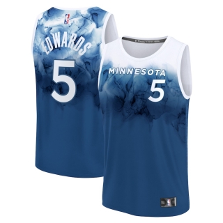 Unisex Minnesota Timberwolves Anthony Edwards Fanatics Branded Blue 2023-24 Fast Break Jersey - City Edition