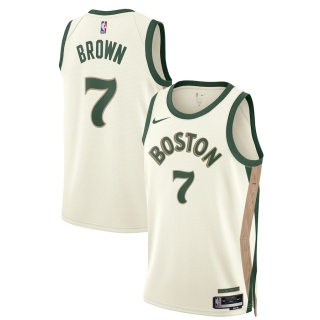 Unisex Boston Celtics Jaylen Brown Nike White 2023-24 Swingman Jersey - City Edition