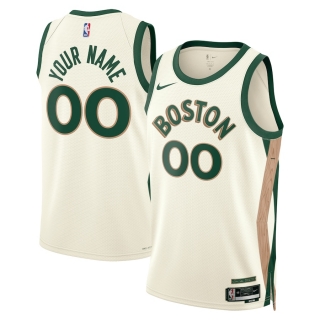 Unisex Boston Celtics Nike White 2023-24 Custom Swingman Jersey - City Edition