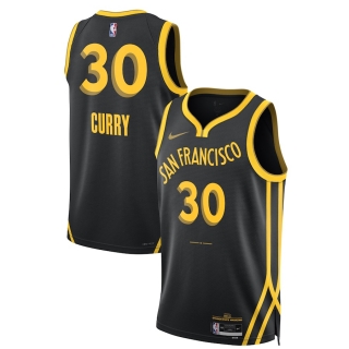 Unisex Golden State Warriors Stephen Curry Nike Black 2023-24 Swingman Jersey - City Edition