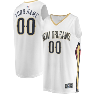 Unisex New Orleans Pelicans Fanatics Branded White Custom Fast Break Jersey - Association Edition