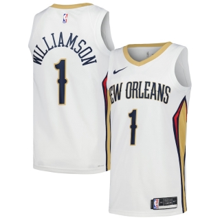 Men's New Orleans Pelicans Zion Williamson Nike White Swingman Player Jersey - Association Edition