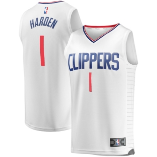 Men's LA Clippers James Harden Fanatics Branded White Fast Break Player Jersey - Association Edition