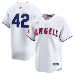 Men's Los Angeles Angels Nike White 2024 Jackie Robinson Day Home Limited Jersey