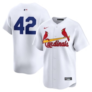Men's St Louis Cardinals Nike White 2024 Jackie Robinson Day Home Limited Jersey