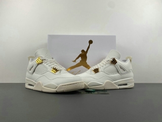Perfect Air Jordan 4 “Metallic Gold” Men's Shoes
